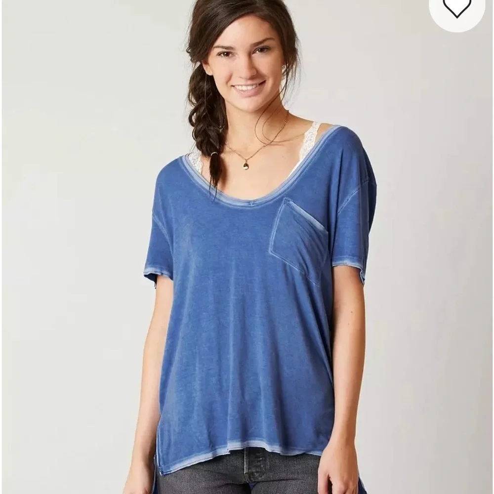 Free People Sapphire Blue Rising Sun T-Shirt
